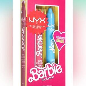 NYX x Barbie the Movie Jumbo‎ Eye Pencil Pink Blue  Eyeshadow Eyeliner DUO New